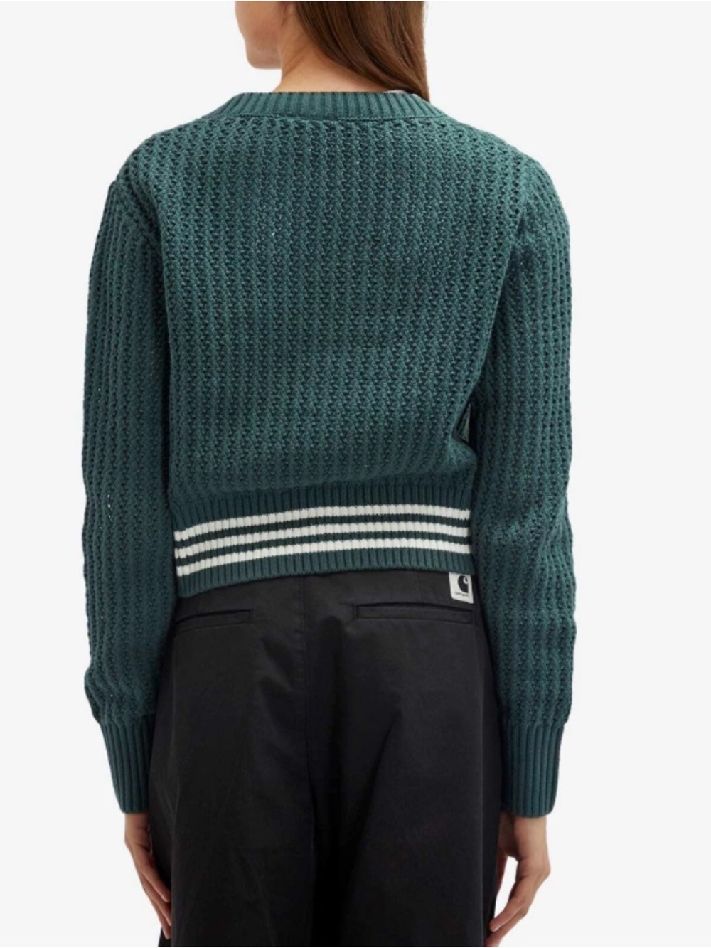 Adidas Cardigan in Mineral Green - Picture 3 of 6